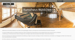 Desktop Screenshot of kunsthaus-waeldchen.de